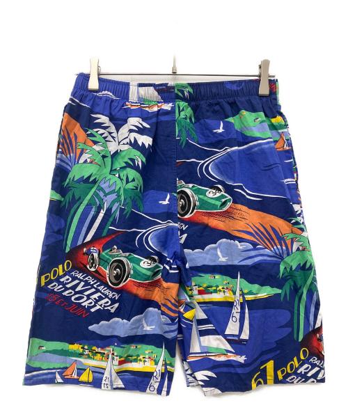 POLO RALPH LAUREN（ポロ・ラルフローレン）POLO RALPH LAUREN (ポロ・ラルフローレン) リビエラデュポンプリントパンツ ネイビー サイズ:Mの古着・服飾アイテム