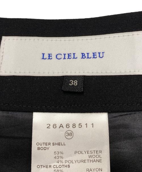 LE CIEL BLEU（ルシェルブルー）LE CIEL BLEU (ルシェルブルー) サイドラインパンツ ブラック サイズ:38の古着・服飾アイテム