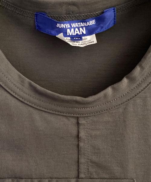 JUNYA WATANABE MAN（ジュンヤワタナベマン）JUNYA WATANABE MAN (ジュンヤワタナベマン) 綿天竺×多素材パッチワークTシャツ グレー×ブラック サイズ:Mの古着・服飾アイテム