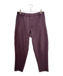HOMME PLISSE ISSEY MIYAKE（オム プリッセ イッセイ ミヤケ）の古着「COLOR PLEATS BOTTOMS」｜パープル