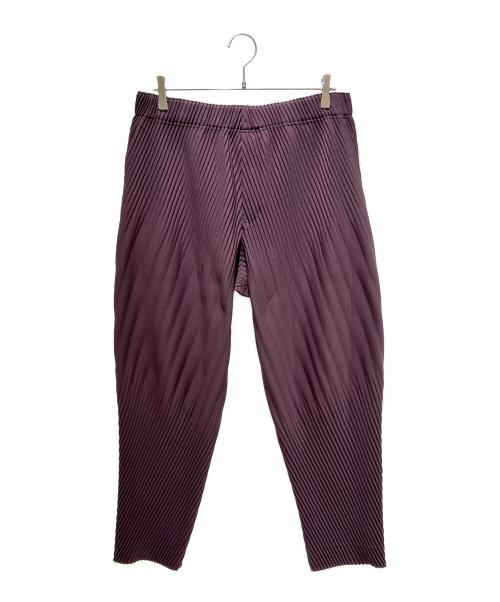 HOMME PLISSE ISSEY MIYAKE（オム プリッセ イッセイ ミヤケ）HOMME PLISSE ISSEY MIYAKE (オム プリッセ イッセイ ミヤケ) COLOR PLEATS BOTTOMS パープル サイズ:2の古着・服飾アイテム