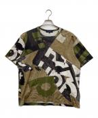 COMME des GARCONS HOMMEコムデギャルソン オム）の古着「綿天竺コラージュTEE」｜ベージュ×オリーブ