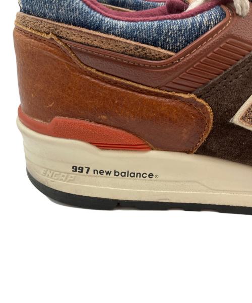 NEW BALANCE（ニューバランス）NEW BALANCE (ニューバランス) ローカットスニーカー ブラウン×インディゴ サイズ:26の古着・服飾アイテム