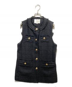 ドゥロワー　DRAWER　3G ツイード スパンコール ニットジャケット 中古・古着通販】DRAWER (ドゥロワー) 3Gツイードスパンコールニット