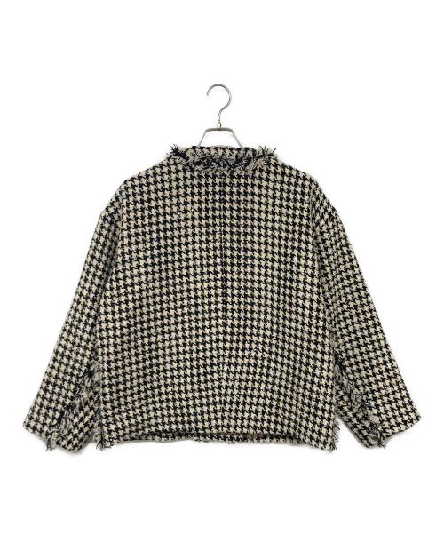 CADUNE（カデュネ）CADUNE (カデュネ) ツイードスパンコールジャケット ブラック サイズ:38の古着・服飾アイテム