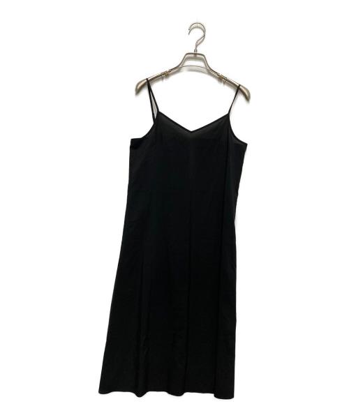 FRAY ID（フレイ アイディー）FRAY ID (フレイ アイディー) サテン楊柳フレアワンピ ブラック サイズ:SIZE 0の古着・服飾アイテム