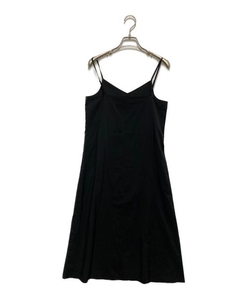 FRAY ID（フレイ アイディー）FRAY ID (フレイ アイディー) サテン楊柳フレアワンピ ブラック サイズ:SIZE 0の古着・服飾アイテム