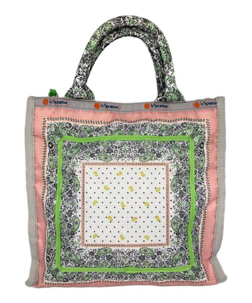 LeSportsac Atelier（レスポートサック アトリエ）LeSportsac Atelier (レスポートサック アトリエ) SM CHAIN TOTE ピンク×グリーンの古着・服飾アイテム