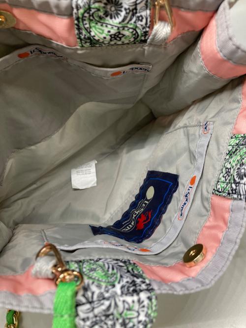 LeSportsac Atelier（レスポートサック アトリエ）LeSportsac Atelier (レスポートサック アトリエ) SM CHAIN TOTE ピンク×グリーンの古着・服飾アイテム