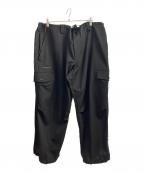Yohji Yamamoto pour hommeヨウジヤマモト プールオム）の古着「ウールギャバジンカーゴパンツ」｜ブラック