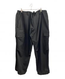 Yohji Yamamoto pour homme（ヨウジヤマモト プールオム）の古着「ウールギャバジンカーゴパンツ」｜ブラック