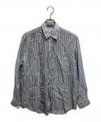 COMME des GARCONS SHIRTコムデギャルソンシャツ）の古着「キュプラストライプシャツ」｜ブルー