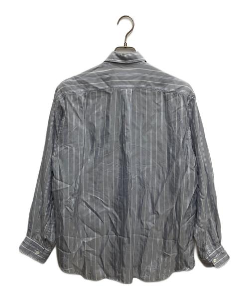 COMME des GARCONS SHIRT（コムデギャルソンシャツ）COMME des GARCONS SHIRT (コムデギャルソンシャツ) キュプラストライプシャツ ブルー サイズ:Sの古着・服飾アイテム