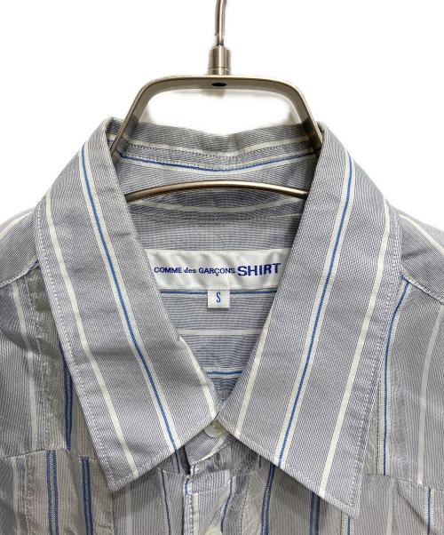 COMME des GARCONS SHIRT（コムデギャルソンシャツ）COMME des GARCONS SHIRT (コムデギャルソンシャツ) キュプラストライプシャツ ブルー サイズ:Sの古着・服飾アイテム