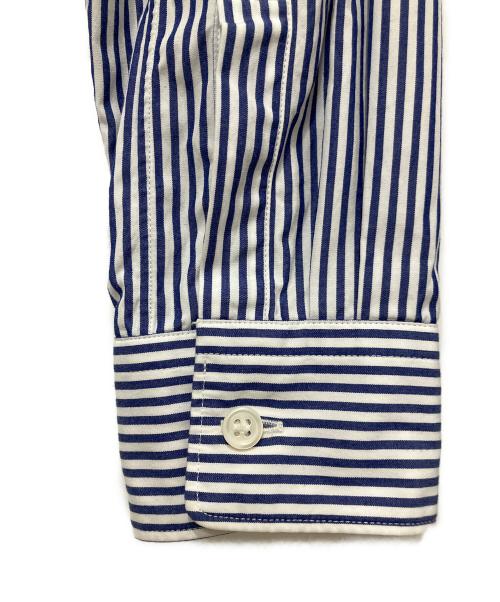 PLAY COMME des GARCONS（プレイコムデギャルソン）PLAY COMME des GARCONS (プレイコムデギャルソン) STRIPED L/S SHIRT BLACK HEART ブルー サイズ:Sの古着・服飾アイテム