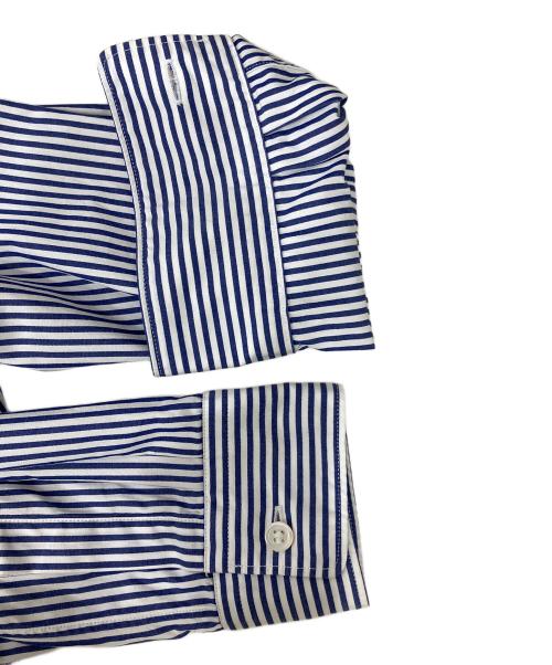 PLAY COMME des GARCONS（プレイコムデギャルソン）PLAY COMME des GARCONS (プレイコムデギャルソン) STRIPED L/S SHIRT BLACK HEART ブルー サイズ:Sの古着・服飾アイテム