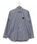 PLAY COMME des GARCONS（プレイコムデギャルソン）の古着「STRIPED L/S SHIRT BLACK HEART」｜ブルー