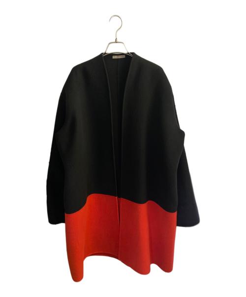 BOTTEGA VENETA（ボッテガベネタ）BOTTEGA VENETA (ボッテガベネタ) レザーベルテッド カシミヤコート ブラック サイズ:40の古着・服飾アイテム