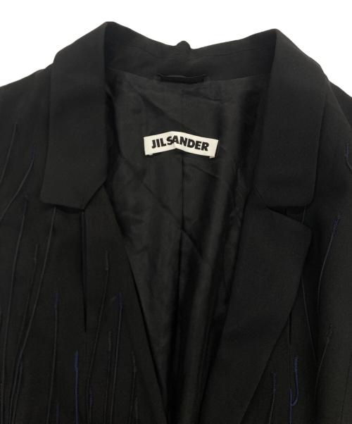 JIL SANDER（ジルサンダー）JIL SANDER (ジルサンダー) フリンジロングジレ ブラック サイズ:34の古着・服飾アイテム