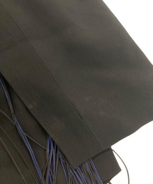 JIL SANDER（ジルサンダー）JIL SANDER (ジルサンダー) フリンジロングジレ ブラック サイズ:34の古着・服飾アイテム