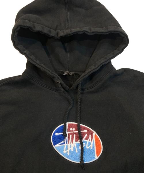 stussy（ステューシー）stussy (ステューシー) プルオーバーパーカー ブラック サイズ:Mの古着・服飾アイテム