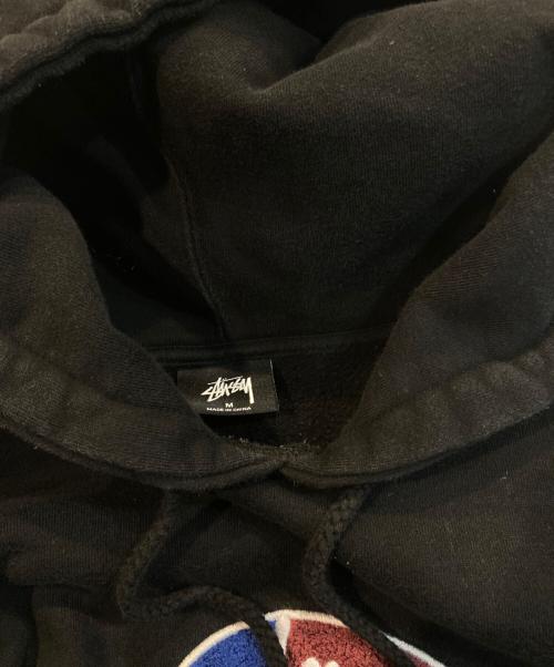 stussy（ステューシー）stussy (ステューシー) プルオーバーパーカー ブラック サイズ:Mの古着・服飾アイテム