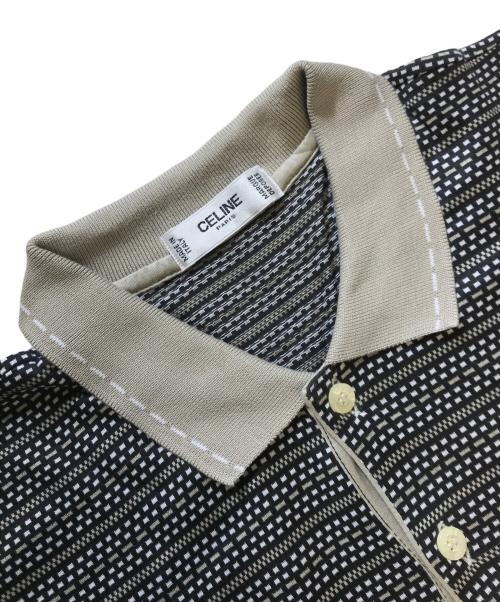 CELINE（セリーヌ）CELINE (セリーヌ) ポロシャツ ブラック サイズ:Lの古着・服飾アイテム