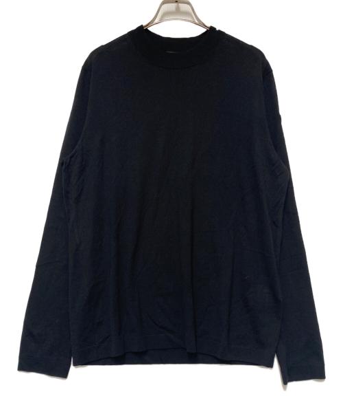 MONCLER（モンクレール）MONCLER (モンクレール) ワッペンロゴセーター ブラック サイズ:Mの古着・服飾アイテム