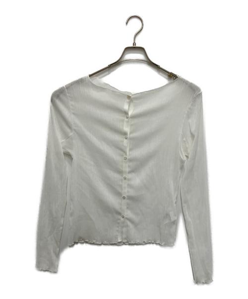 Noble（ノーブル）Noble (ノーブル) シアークレープ2WAYロングTシャツ ホワイト サイズ:表記無しの古着・服飾アイテム