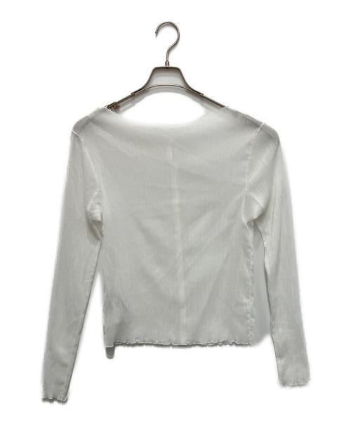Noble（ノーブル）Noble (ノーブル) シアークレープ2WAYロングTシャツ ホワイト サイズ:表記無しの古着・服飾アイテム