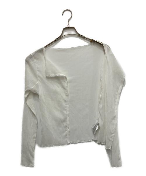 Noble（ノーブル）Noble (ノーブル) シアークレープ2WAYロングTシャツ ホワイト サイズ:表記無しの古着・服飾アイテム