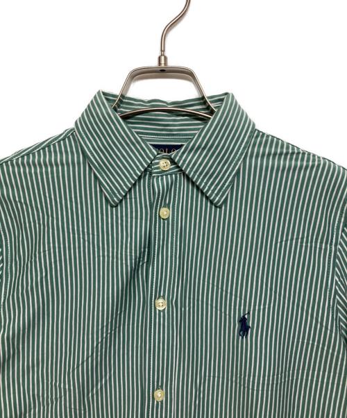 POLO RALPH LAUREN（ポロ・ラルフローレン）POLO RALPH LAUREN (ポロ・ラルフローレン) ストライプシャツ グリーン サイズ:Sの古着・服飾アイテム