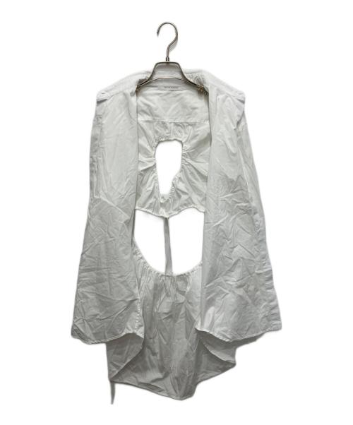 CECILIE BAHNSEN（セシリーバンセン）CECILIE BAHNSEN (セシリーバンセン) バックオープンシャツ ホワイト サイズ:UK6の古着・服飾アイテム
