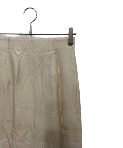 JSELF（ジゼルフ）JSELF (ジゼルフ) Print silk skirt-薫- ベージュ サイズ:2の古着・服飾アイテム