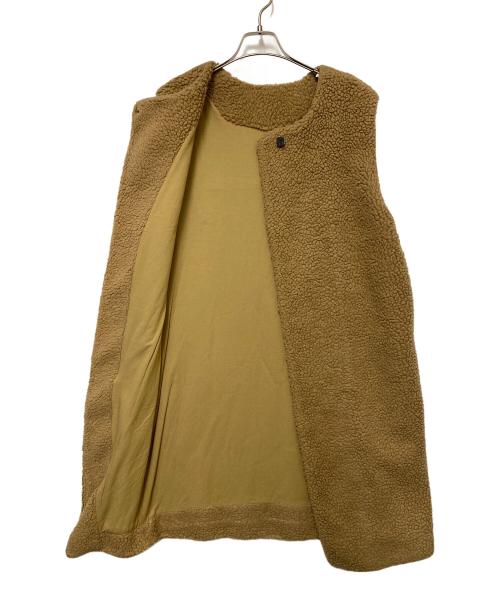 UNLIENS（アンリアン）unliens (アンリアン) boa long vest ブラウン サイズ:Freeの古着・服飾アイテム