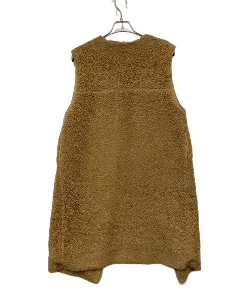 UNLIENS（アンリアン）unliens (アンリアン) boa long vest ブラウン サイズ:Freeの古着・服飾アイテム