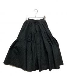 hitomi（ヒトミ）の古着「memory dot jacquard skirt」｜ブラック
