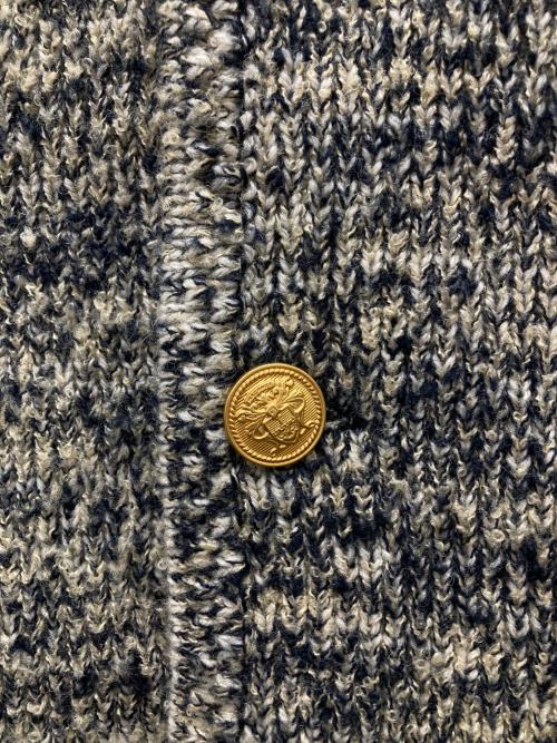 MACPHEE（マカフィー）MACPHEE (マカフィー) ウールナイロンツイード Vネックカーディガン ネイビー サイズ:Sの古着・服飾アイテム