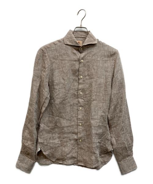 GUY ROVER（ギローバー）GUY ROVER (ギローバー) リネンシャツ ベージュ サイズ:Sの古着・服飾アイテム