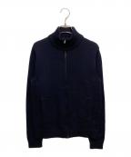 Zanoneザノーネ）の古着「CHIOTO ZIP ニットブルゾン」｜ネイビー