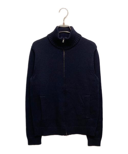 Zanone（ザノーネ）Zanone (ザノーネ) CHIOTO ZIP ニットブルゾン ネイビー サイズ:46の古着・服飾アイテム