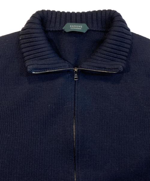 Zanone（ザノーネ）Zanone (ザノーネ) CHIOTO ZIP ニットブルゾン ネイビー サイズ:46の古着・服飾アイテム