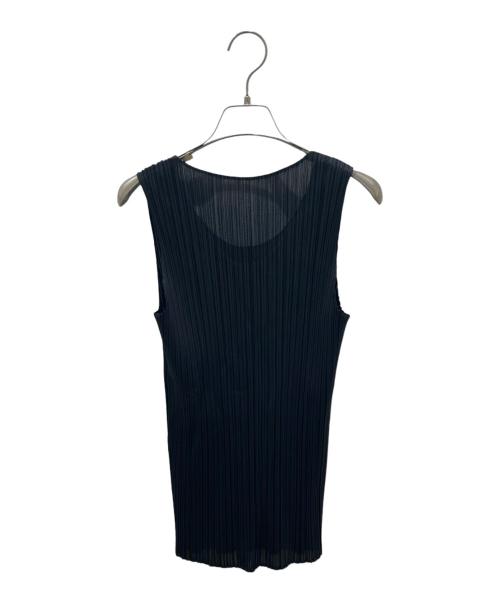 PLEATS PLEASE（プリーツプリーズ）PLEATS PLEASE (プリーツプリーズ) ノースリーブプリーツブラウス ブラック サイズ:3の古着・服飾アイテム