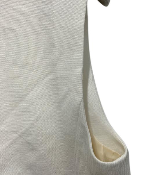 allureville（アルアバイル）allureville (アルアバイル) リネン混ジレ ホワイト サイズ:2の古着・服飾アイテム