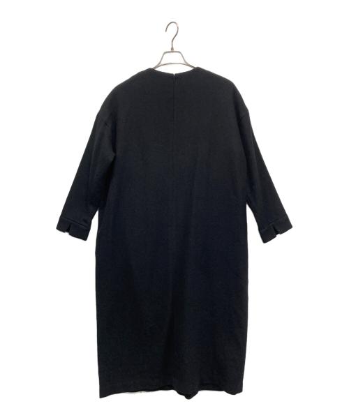 KAGURE（カグレ）KAGURE (カグレ) ウールサージワイドワンピース ブラック サイズ:SIZE　FREEの古着・服飾アイテム