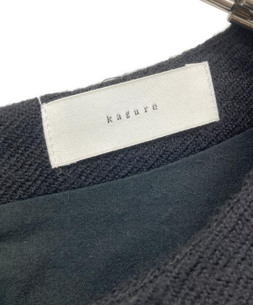 KAGURE（カグレ）KAGURE (カグレ) ウールサージワイドワンピース ブラック サイズ:SIZE　FREEの古着・服飾アイテム