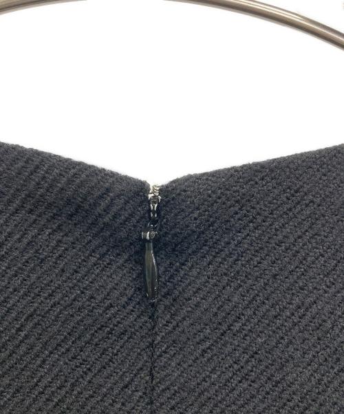 KAGURE（カグレ）KAGURE (カグレ) ウールサージワイドワンピース ブラック サイズ:SIZE　FREEの古着・服飾アイテム