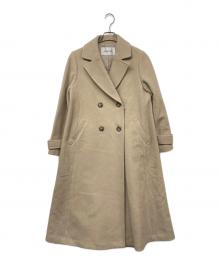NATURAL BEAUTY BASIC（ナチュラルビューティーベーシック）の古着「ビッグカラーダブルチェスターコート」｜ベージュ