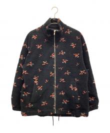 DAIRIKU（ダイリク）の古着「Flower Fleece Zipup Boulson」｜ブラック
