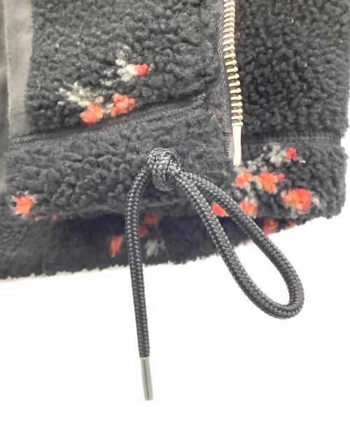DAIRIKU（ダイリク）DAIRIKU (ダイリク) Flower Fleece Zipup Boulson ブラック サイズ:Mの古着・服飾アイテム